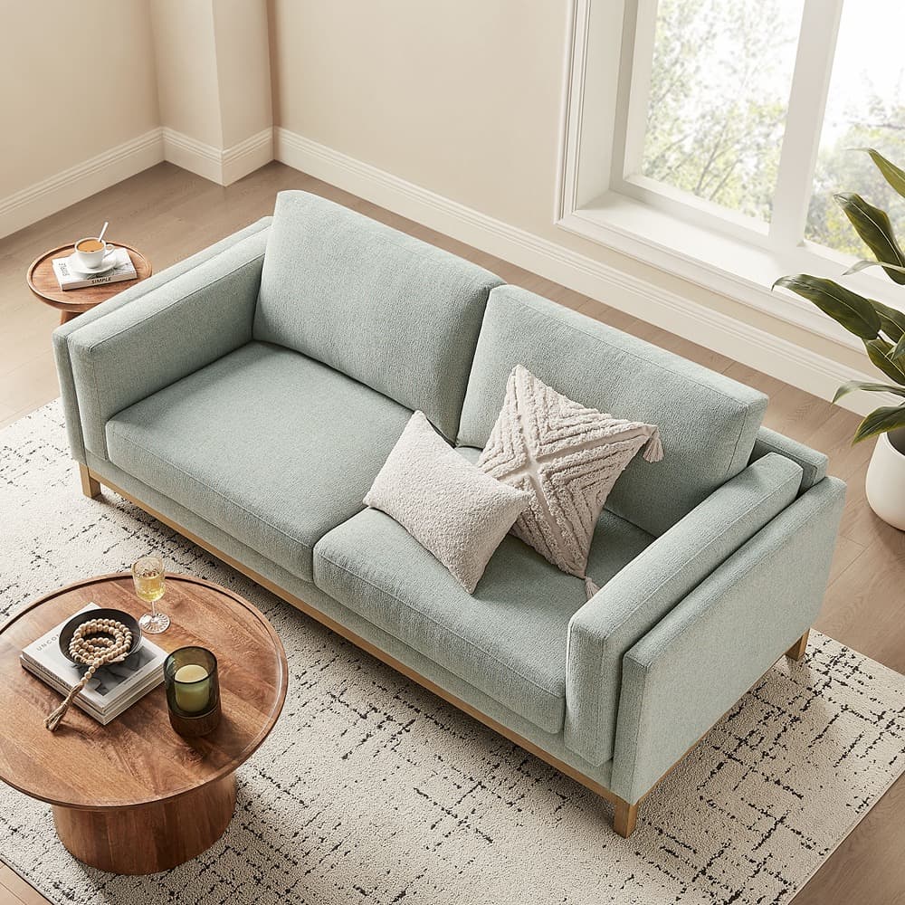 Roscoe 81 inch Fabric Sofa in Mist by Modway - Image 9
