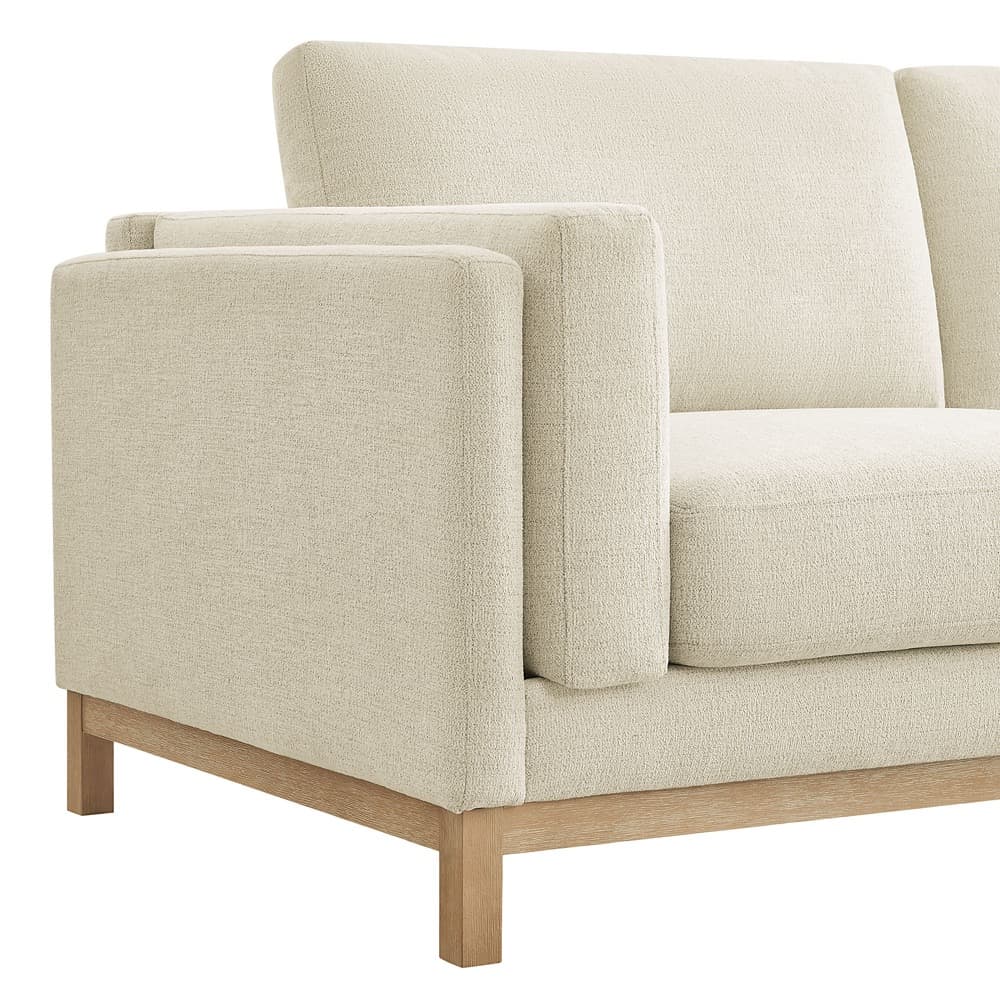 Roscoe 63 inch Fabric Loveseat in Ivory by Modway - Image 7