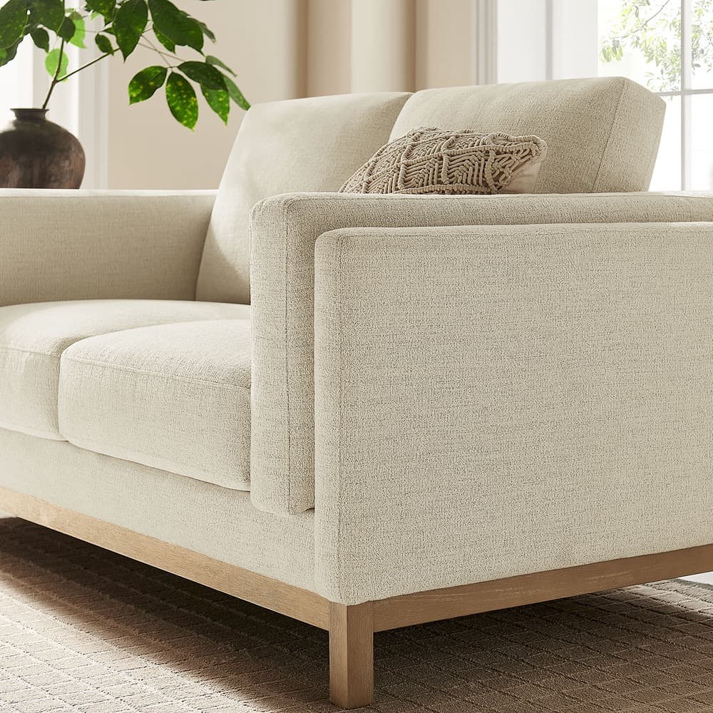 Roscoe 63 inch Fabric Loveseat in Ivory by Modway - Image 10