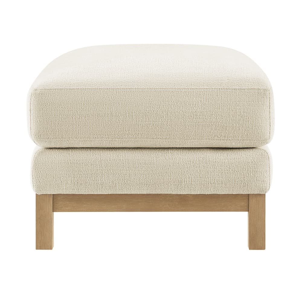 Roscoe Fabric Ottoman in Ivory by Modway - Image 5