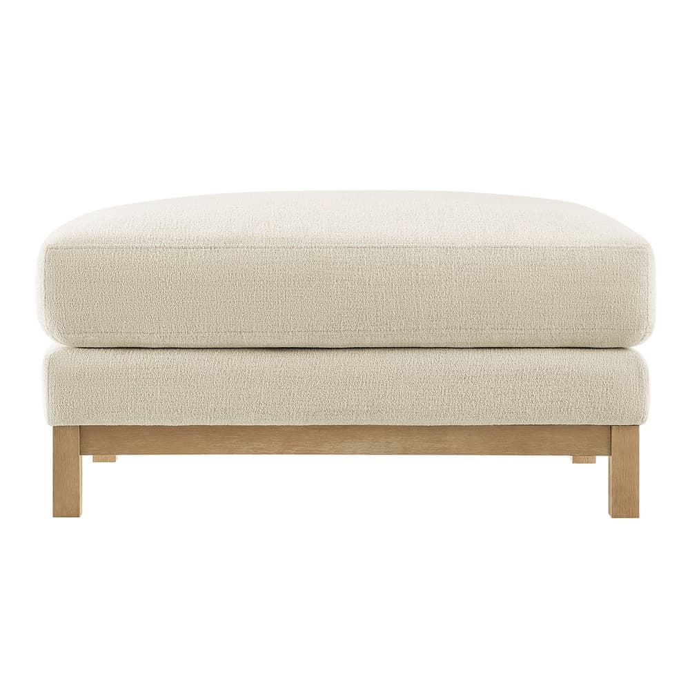 Roscoe Fabric Ottoman in Ivory by Modway - Image 6