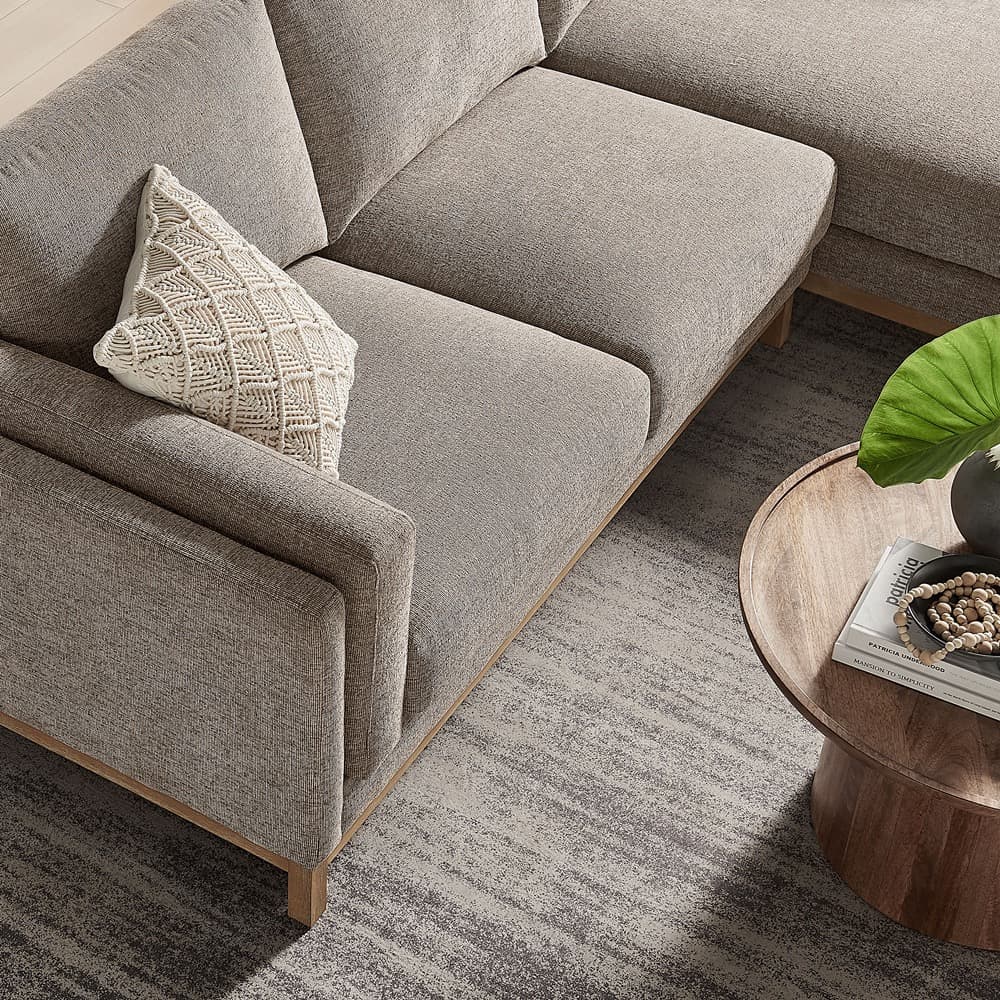 Roscoe Right-Facing Fabric Sectional Sofa with Chaise in Pewter by Modway - Image 7