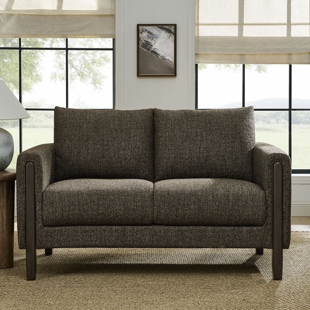 Hawken Boucle Fabric Loveseat in Antique Espresso by Modway - Image 8