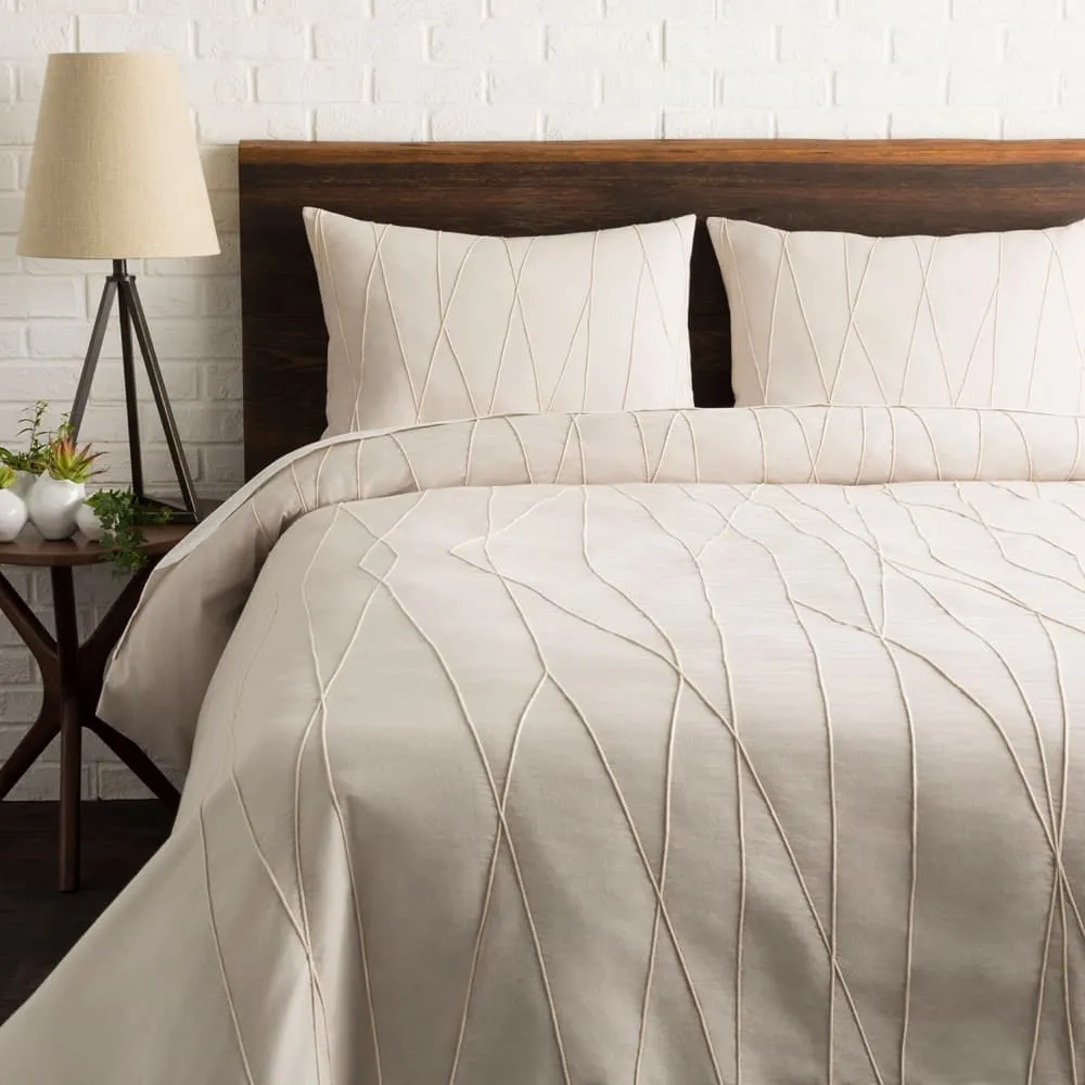 Mio Cotton Duvet Set in Light Gray by Livabliss