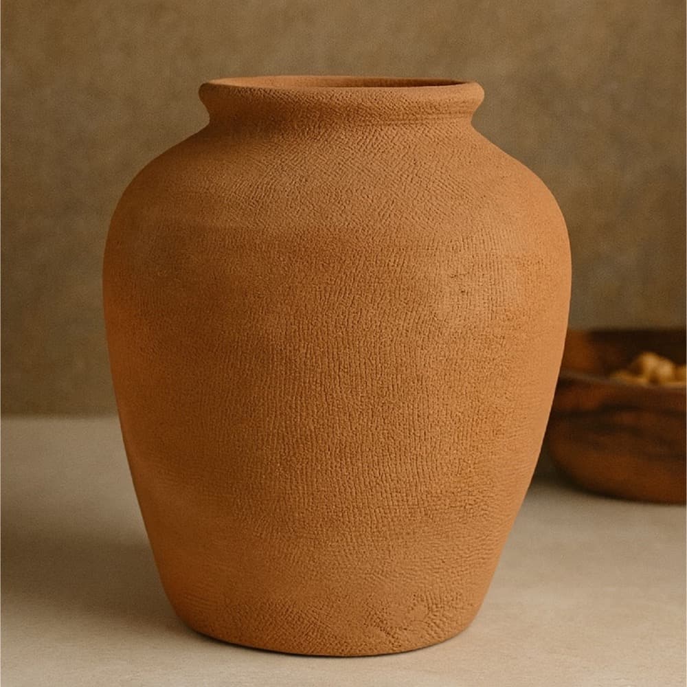 Natural Terracotta Vase by BIDKhome - Image 3