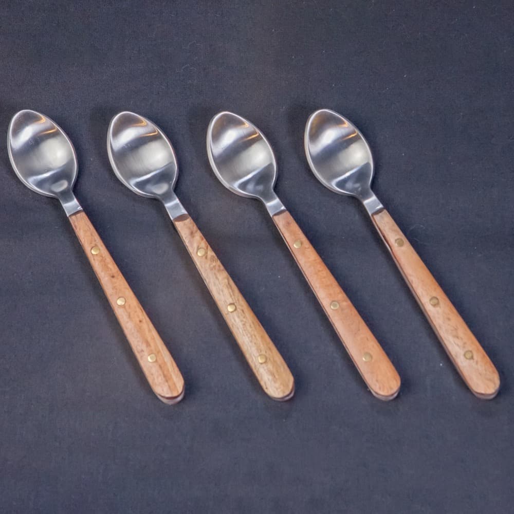 Cocktail Spoons with Wood Handles in Giftbox Set of 4 by BIDKhome