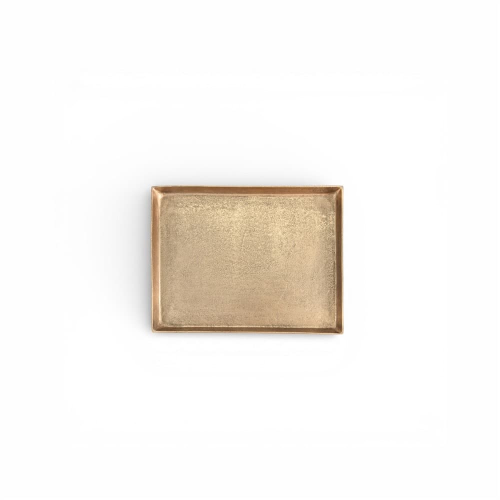 Cast Aluminum Rectangle Trays with Antique Brass Finish in 2 Sizes by BIDKhome - Image 14