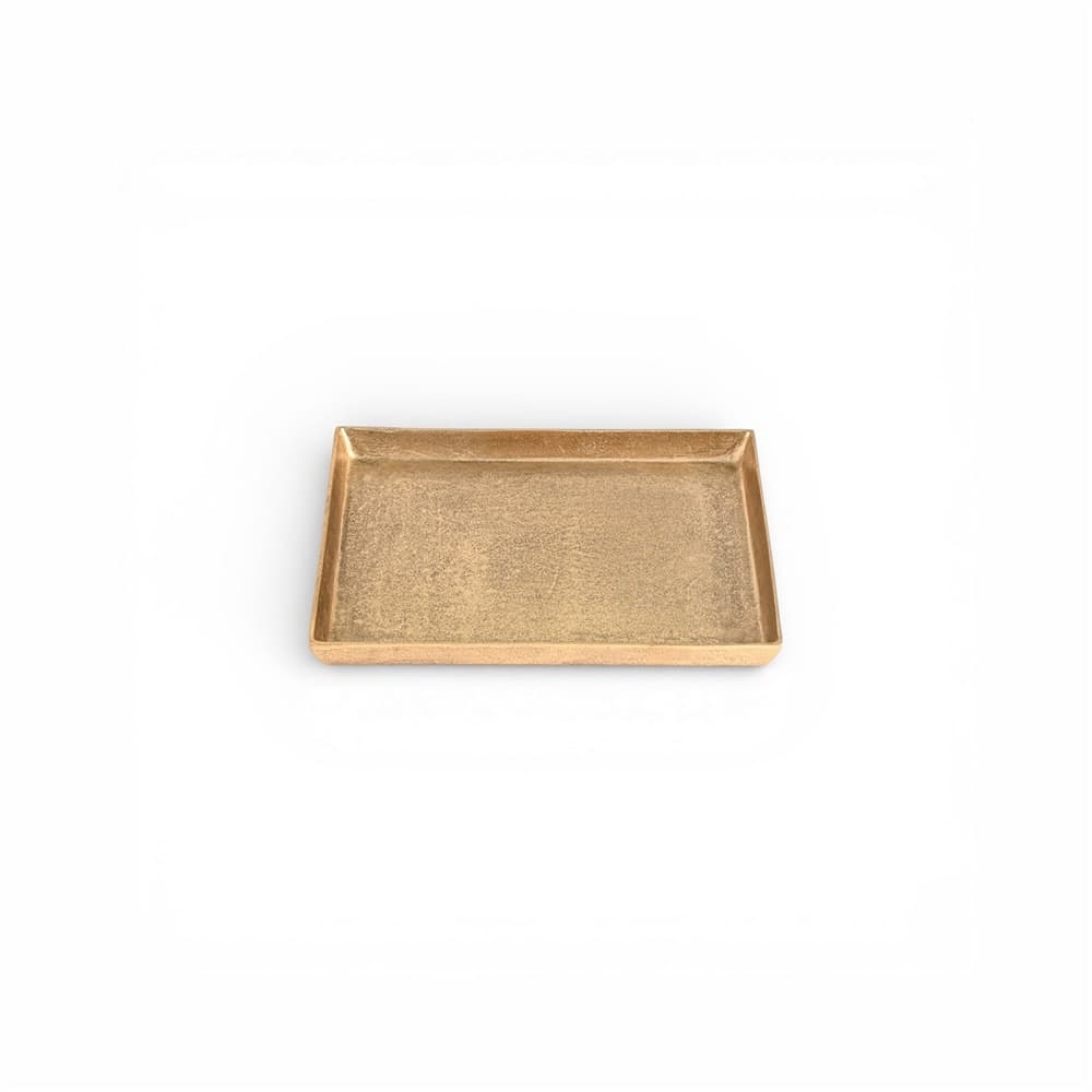 Cast Aluminum Rectangle Trays with Antique Brass Finish in 2 Sizes by BIDKhome - Image 15