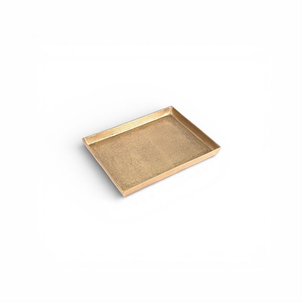 Cast Aluminum Rectangle Trays with Antique Brass Finish in 2 Sizes by BIDKhome - Image 16
