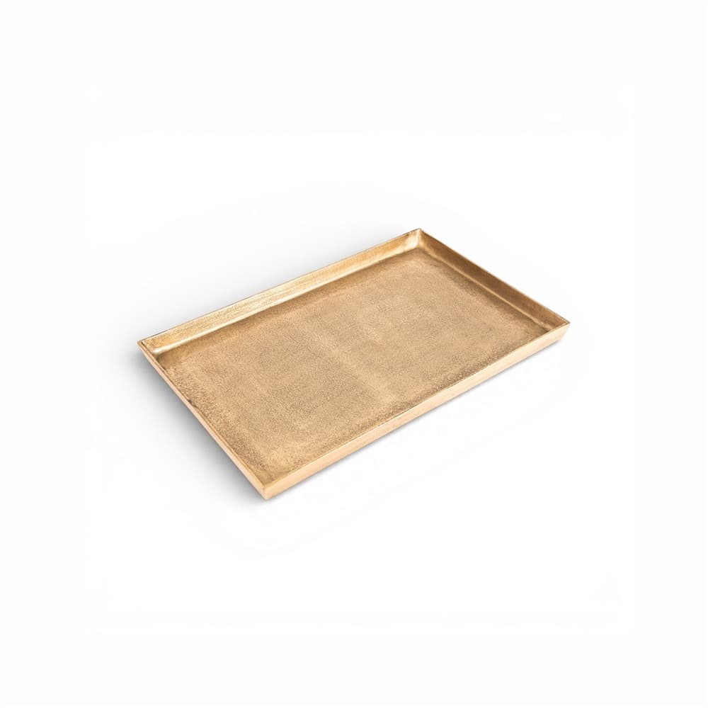 Cast Aluminum Rectangle Trays with Antique Brass Finish in 2 Sizes by BIDKhome - Image 22