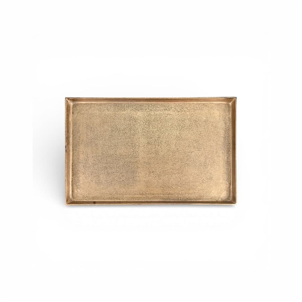 Cast Aluminum Rectangle Trays with Antique Brass Finish in 2 Sizes by BIDKhome - Image 24