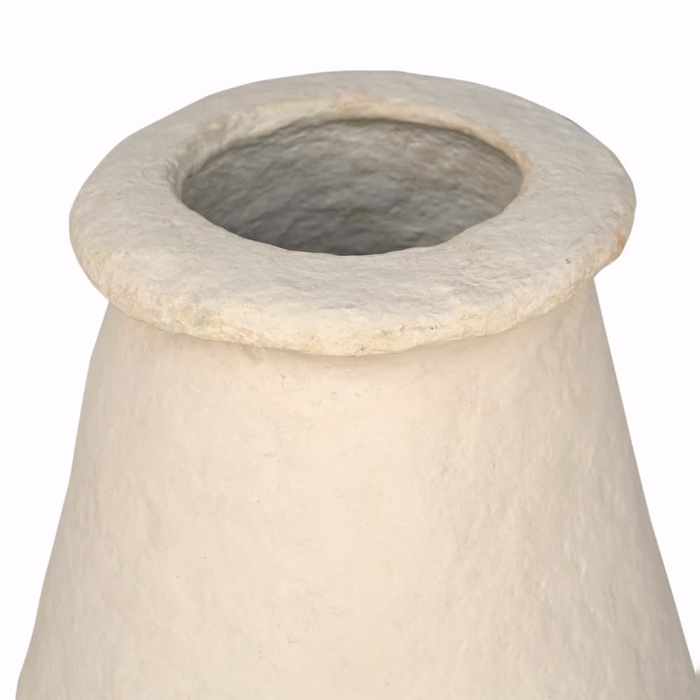 Off-White Paper Mache Vase by BIDKhome - Image 3