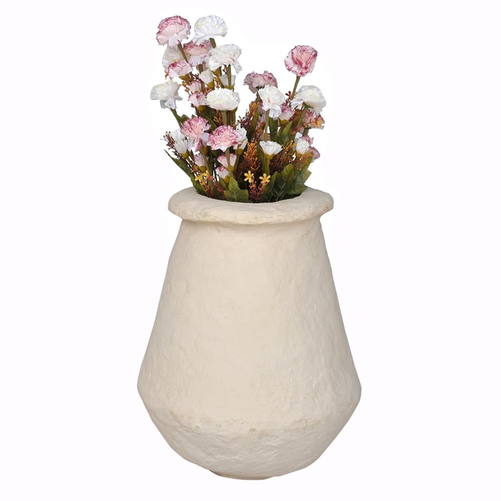 Off-White Paper Mache Vase by BIDKhome - Image 4