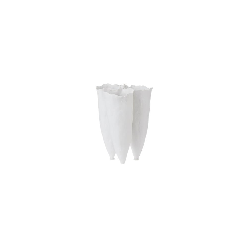 Ceramic White Vase Dia 9" in 2 Sizes by BIDKhome - Image 3