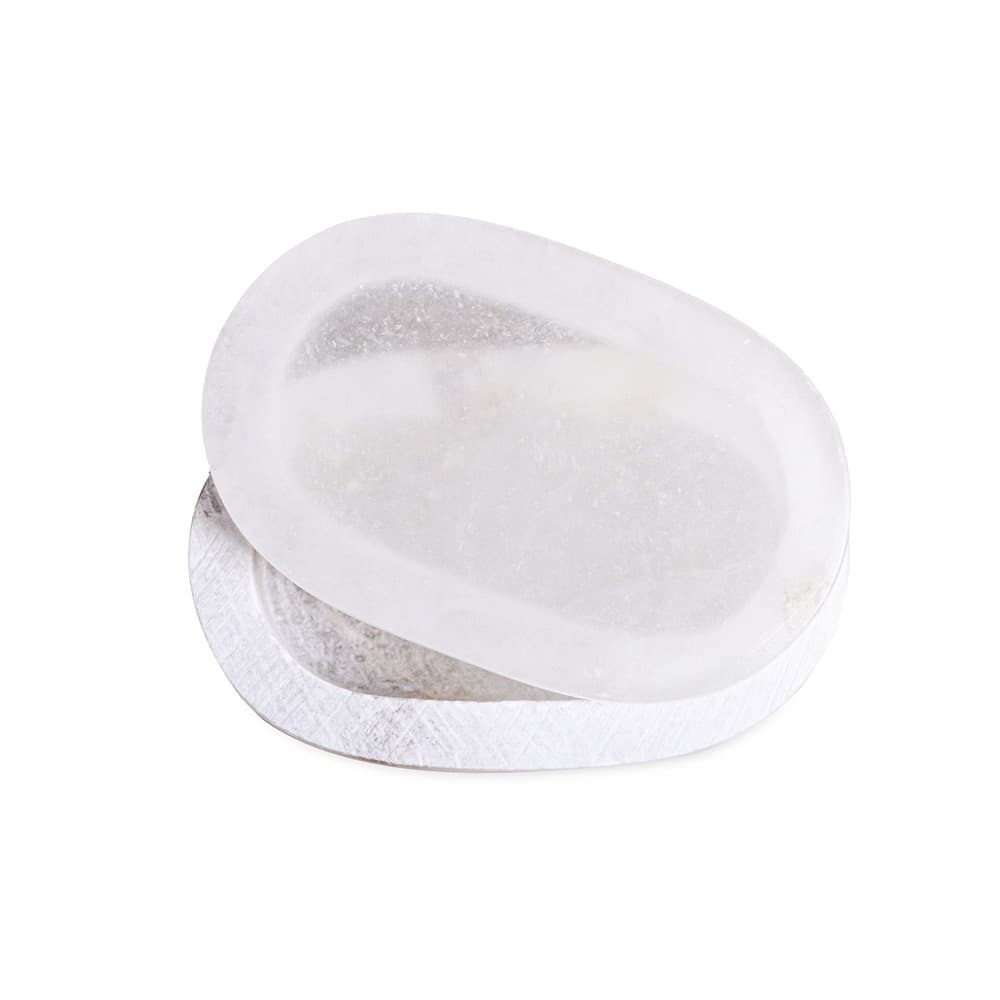White Alabaster Oval Display Boxes by BIDKhome - Image 5