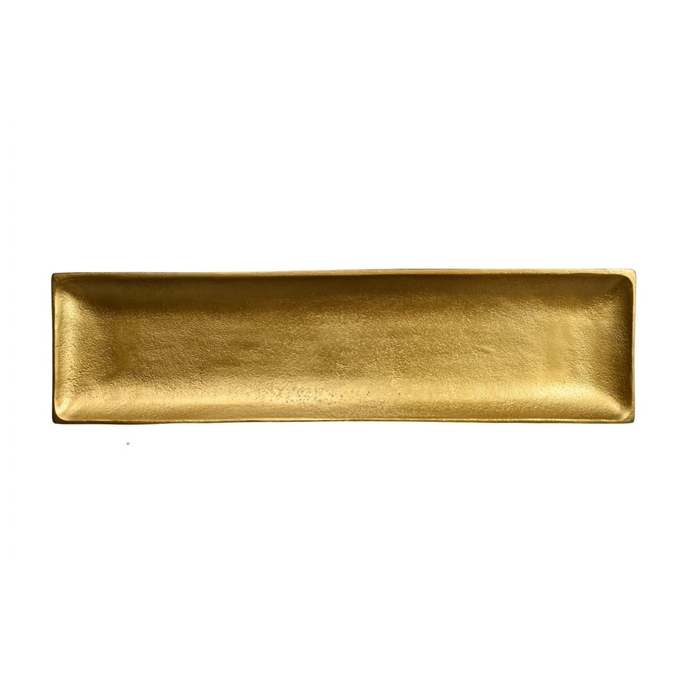 Aluminum Footed Tray in Antique Brass by BIDKhome - Image 3