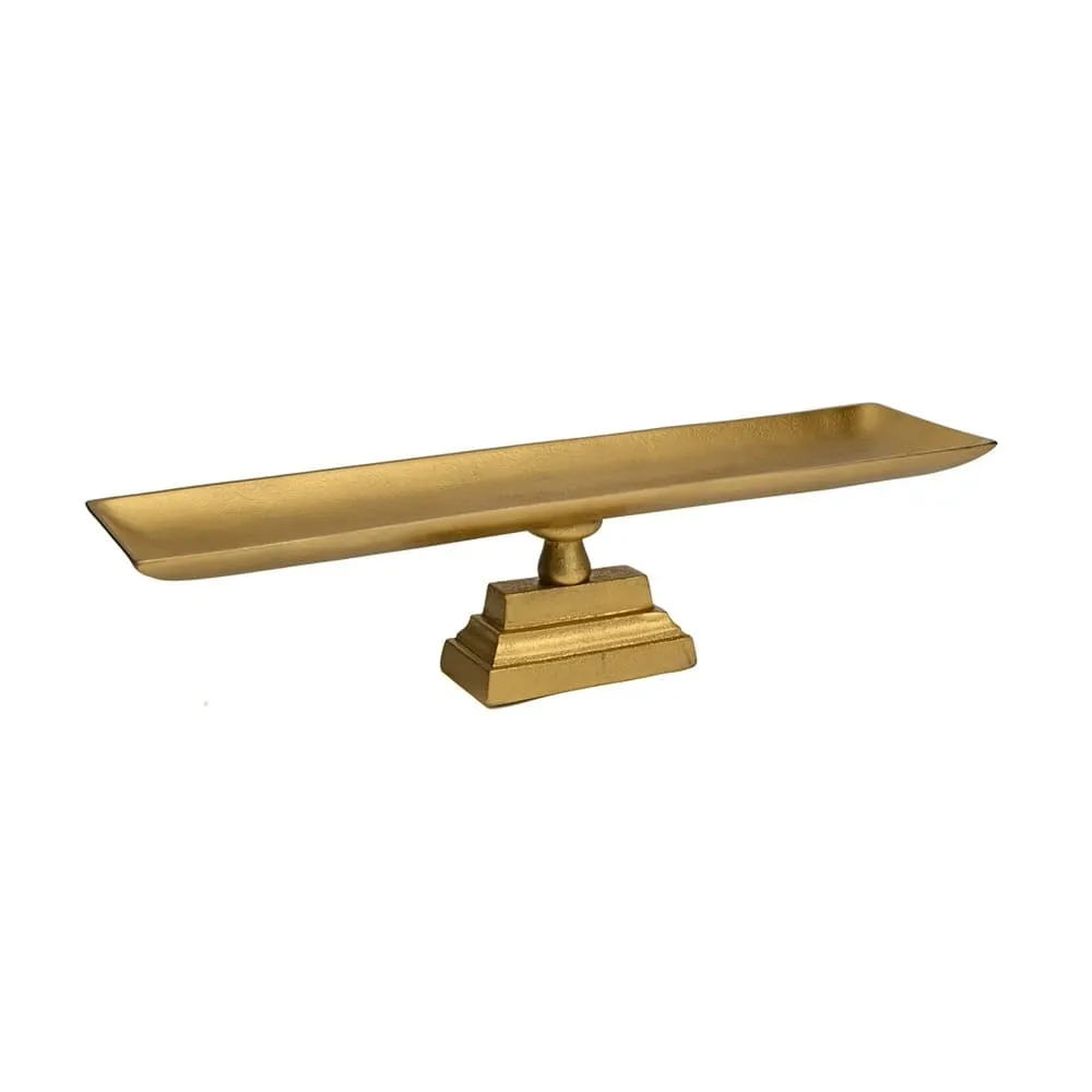 Aluminum Footed Tray in Antique Brass by BIDKhome - Image 4