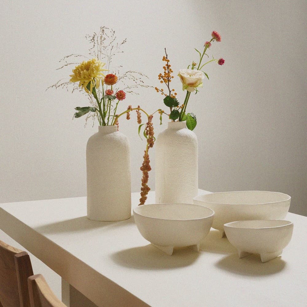 Trulli Set of 3 Off-White Aluminium Bowls by Pomax - Image 6