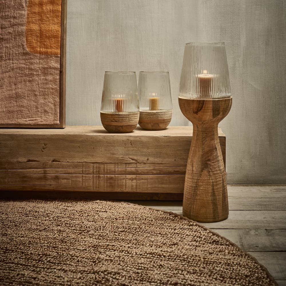 Arbre Natural Hurricane/Vase Mango Wood by Pomax - Image 3