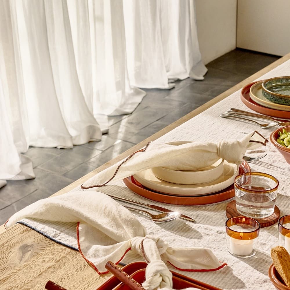 Carte Blanche Brown Linen Napkin by Pomax - Image 5