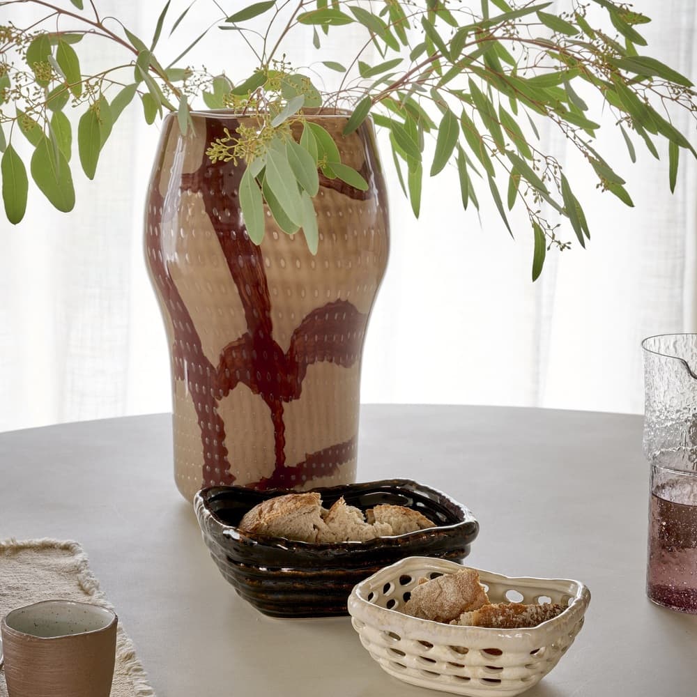 Anima Vase/Hurricane Glass Burgundy Dia 8.8" by Pomax - Image 5