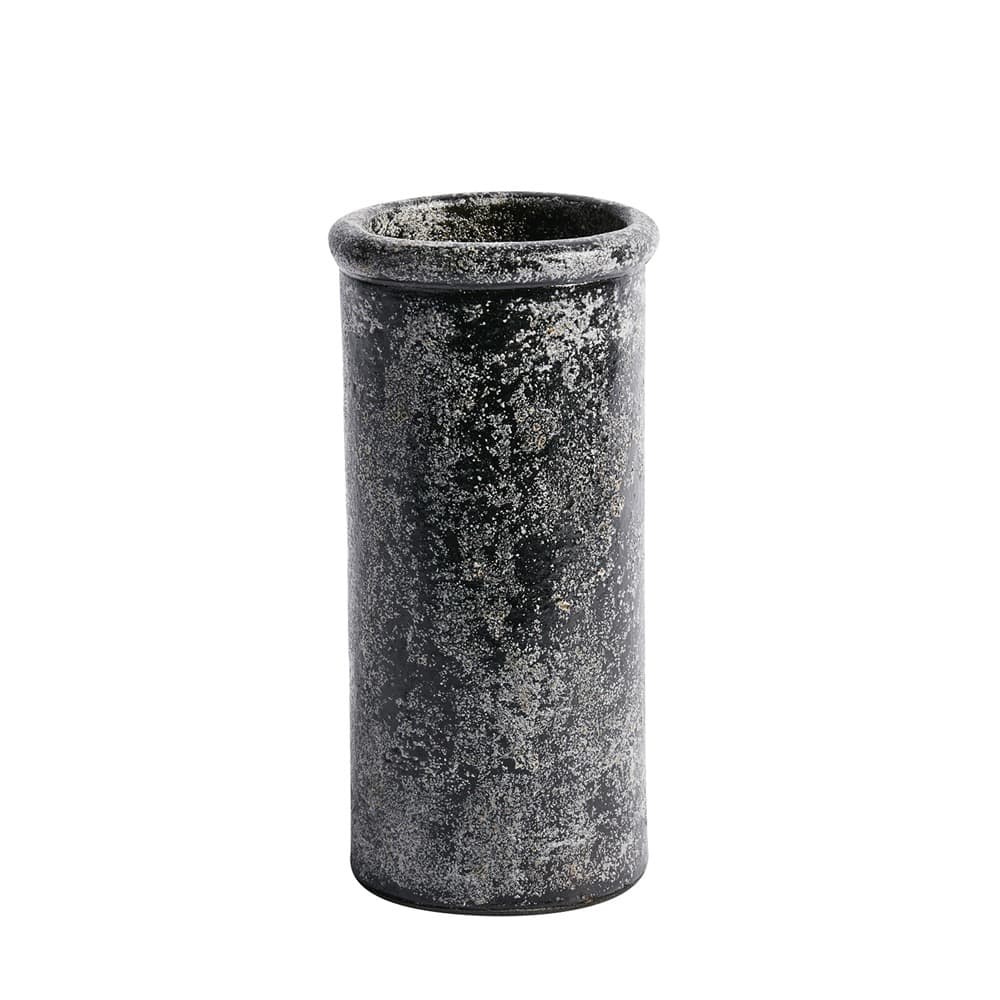 Cylinder Small Black Vase by Muubs