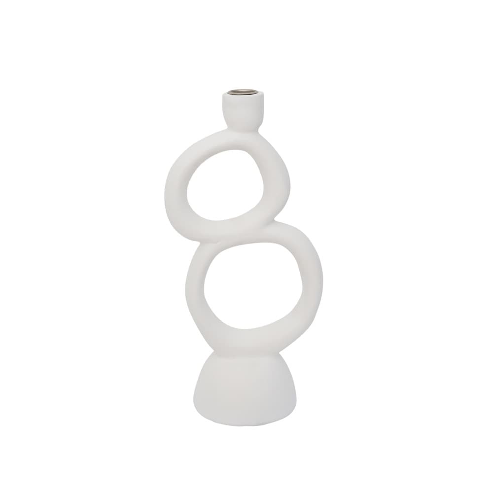 Candle Holder Ecomix Rough Sophistication Double White by Urban Nature Culture