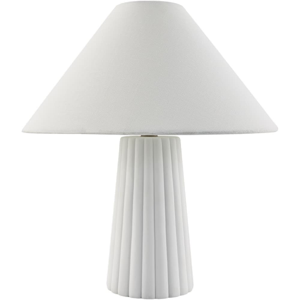 Conju White Ceramic Table Lamp by Livabliss