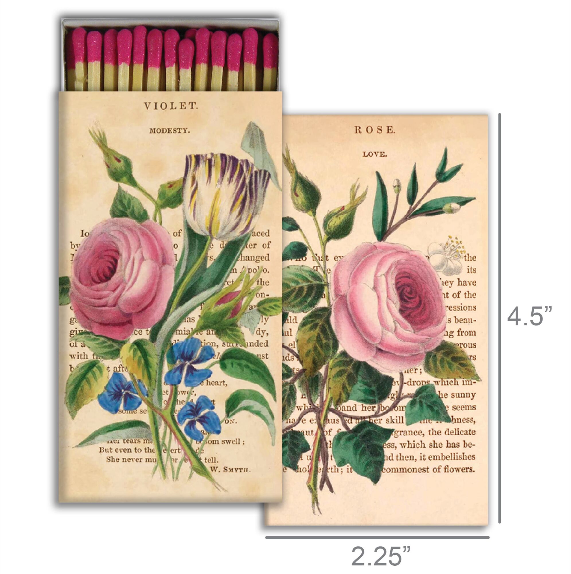 Language of Flowers Matches Set of 6 by HomArt - Image 2