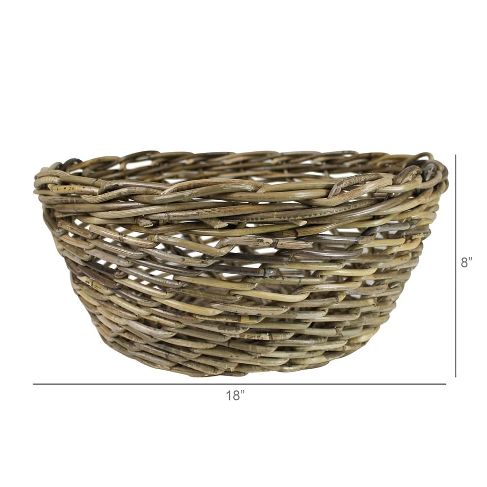 Rattan Basket with Open Weaving by HomArt - Image 3