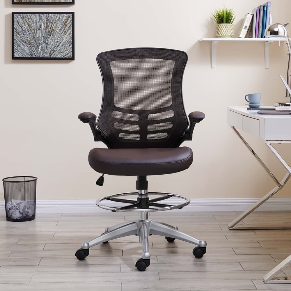Attainment Vinyl Drafting Chair by Modway - Image 14