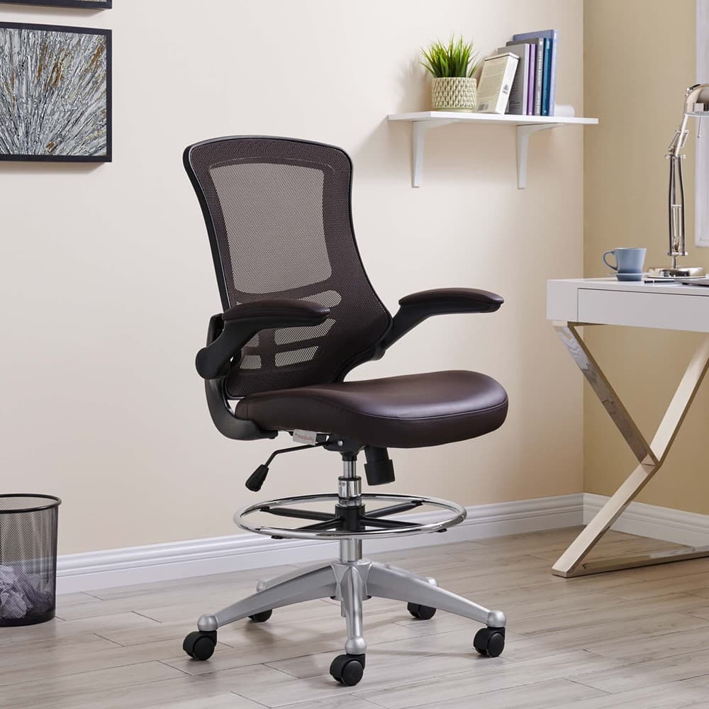 Attainment Vinyl Drafting Chair by Modway - Image 13