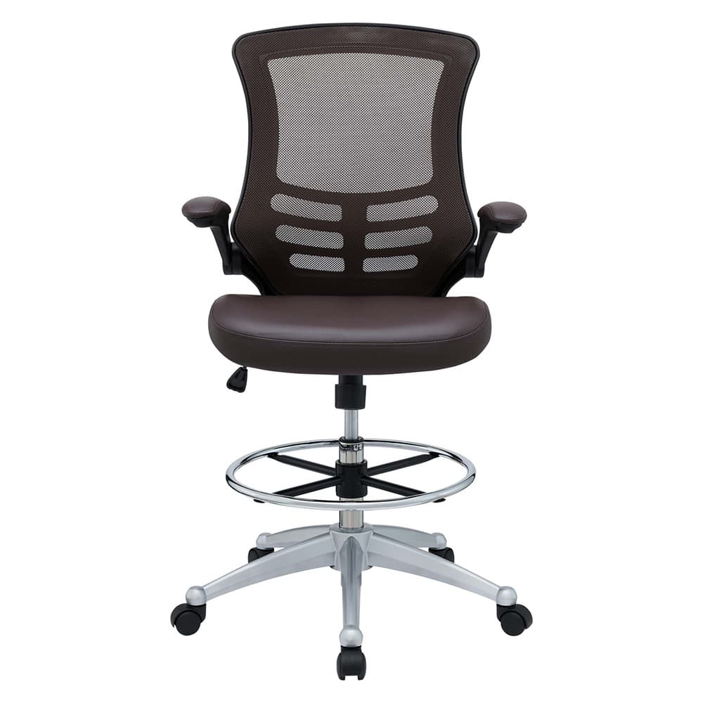 Attainment Vinyl Drafting Chair by Modway - Image 8