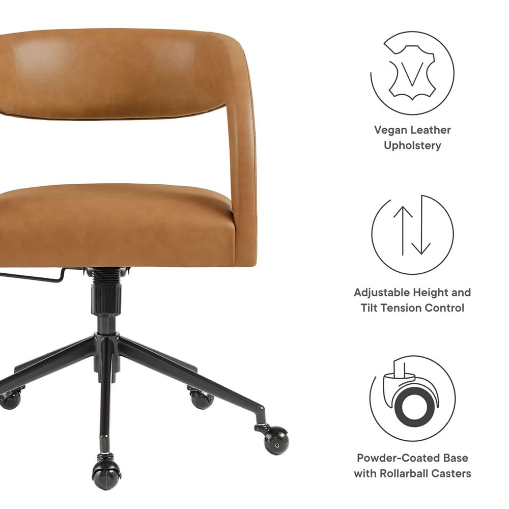 Pinnacle Vegan Leather Office Chair by Modway - Image 2