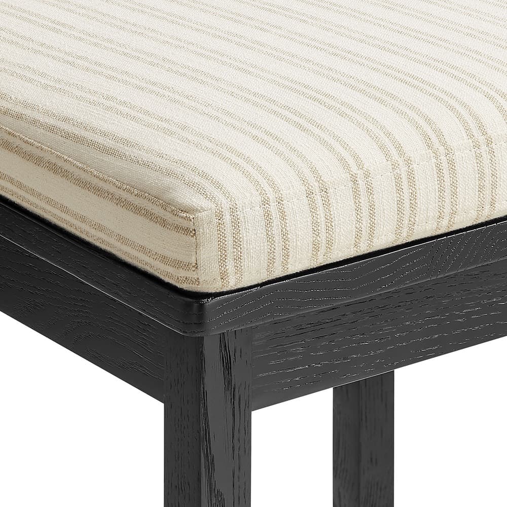 Jax Oak Wood Bar Stool With Wavy Razor Back and Cushion by Modway - Image 7