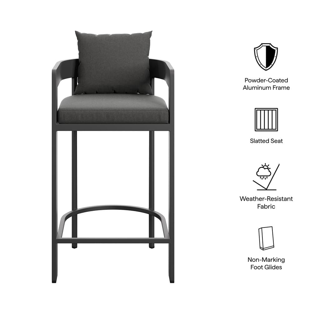 Tahoe Outdoor Patio Patio Aluminum Bar Chair by Modway - Image 2
