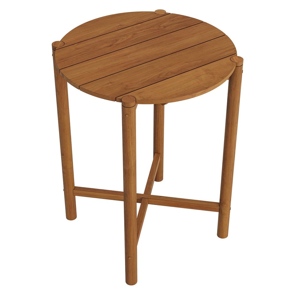 Eleni Round 35 Inch Outdoor Patio Teak Wood Round Bar Table by Modway - Image 4