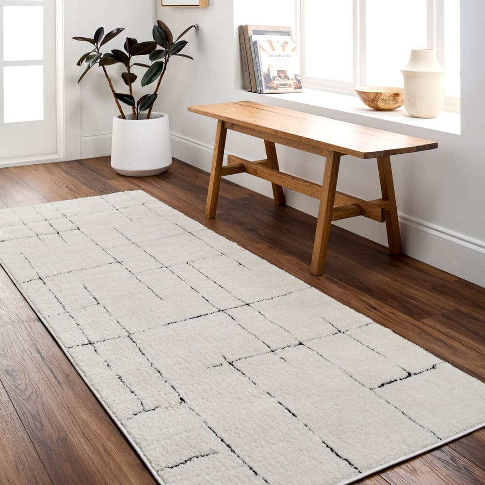 Freud Ivory Machine Woven Rug by Livabliss - Image 2