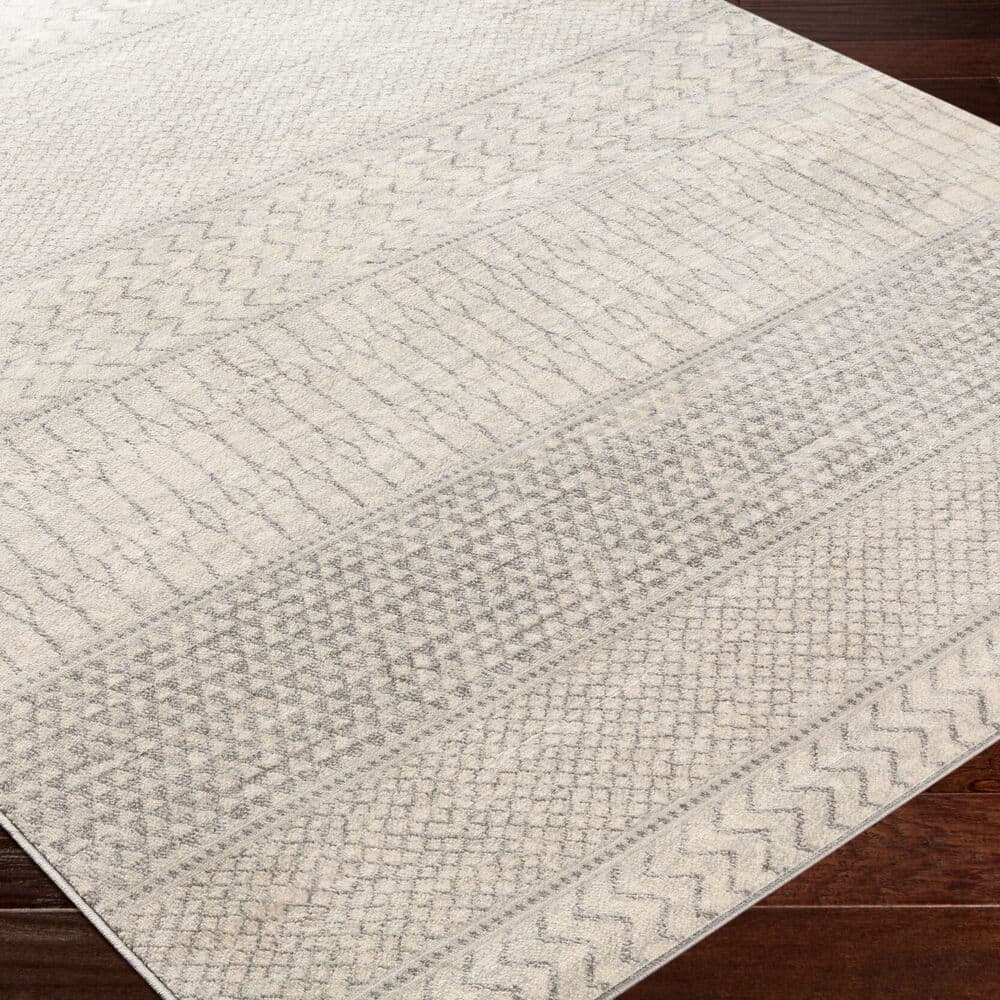 Monaco Gray Machine Woven Rug by Livabliss - Image 3