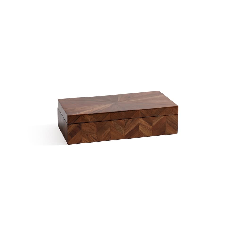 Chevron Wood Box by Zodax