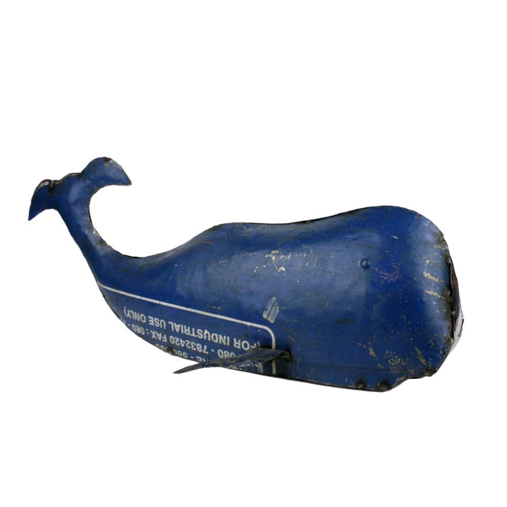 Large Reclaimed Metal Whale by HomArt - Image 2
