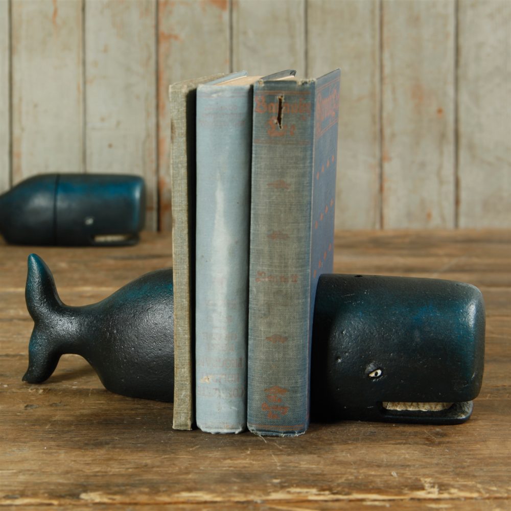 Cast Iron Whale Bookends by HomArt