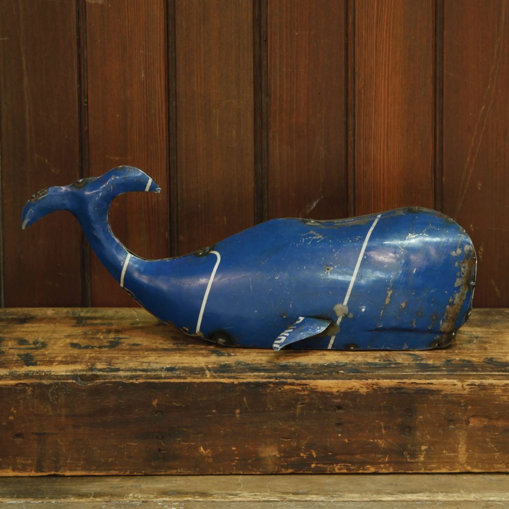 Reclaimed Metal Whale by HomArt
