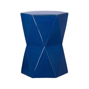 Blue Matrix Ceramic Garden Stool