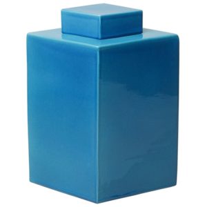 Turquoise Diamond Tea Canister