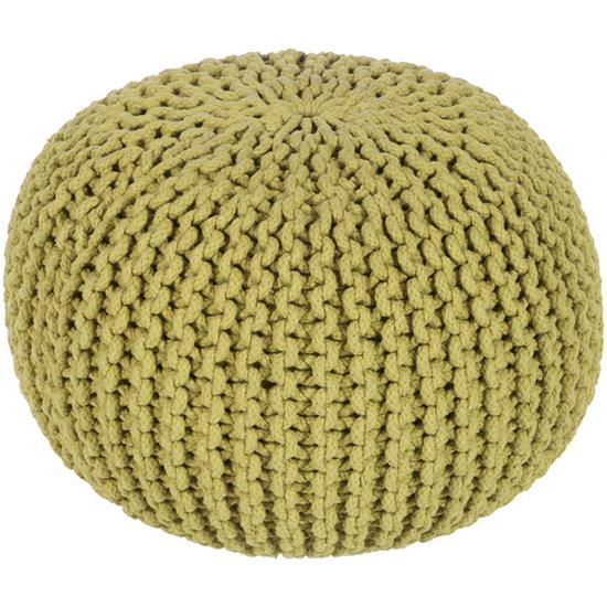 Moss Green Malmo Knit Pouf by Livabliss