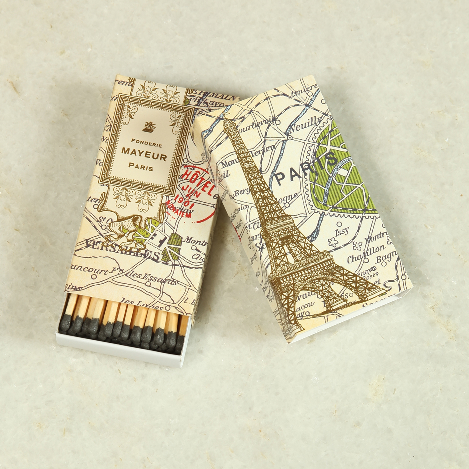 Map of Paris Matches Set of 6 Boxes by HomArt - Image 2