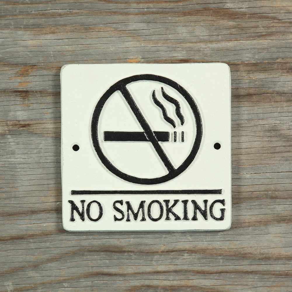 Cast Iron No Smoking Sign by HomArt