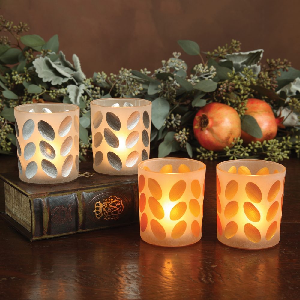 Gold Tabitha Cut Glass Votive Cup by HomArt - Image 3