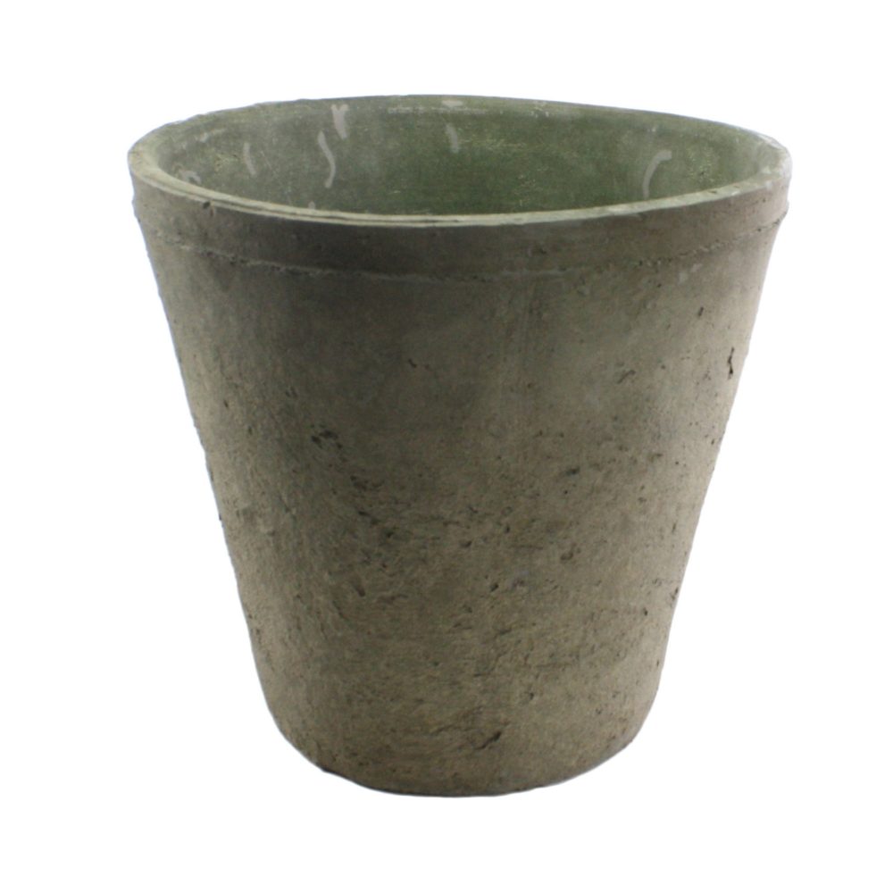 Grande Moss Green Rustic Terra Cotta Rose Pot by HomArt